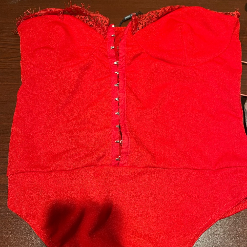 Red bodysuit